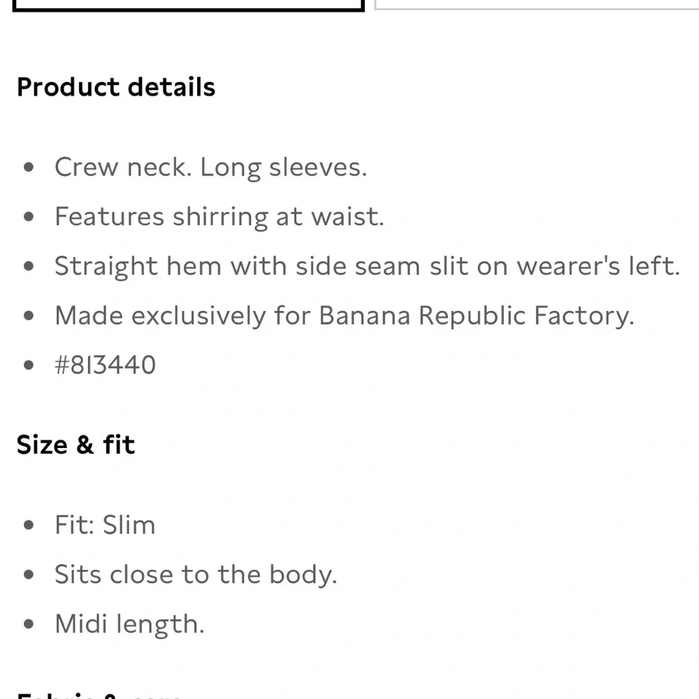 NWT Soft Luxe Midi Dress by Banana Republic - Picture 6 of 8